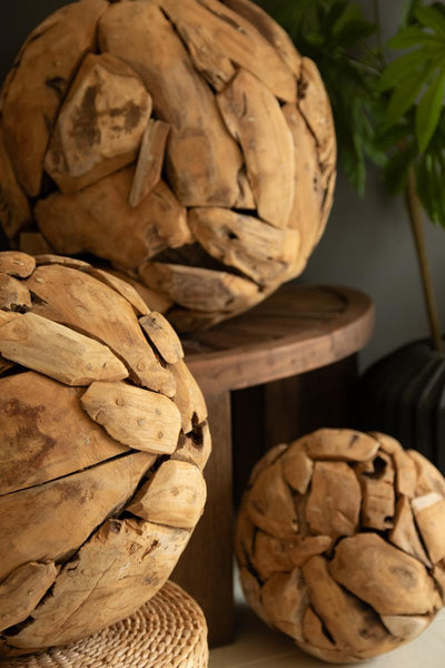 Teakwood spheres styled