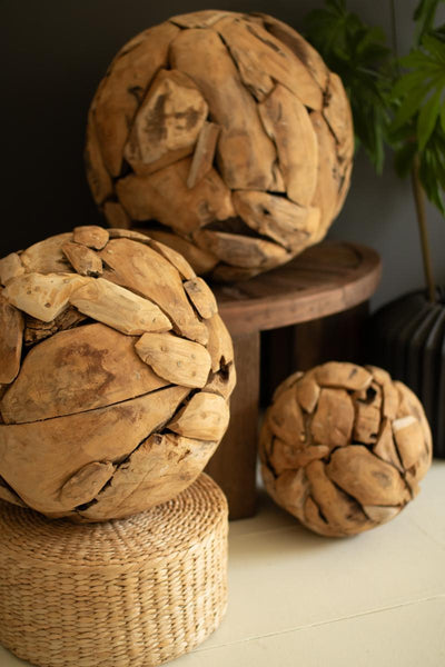 Teakwood sphere set sizes