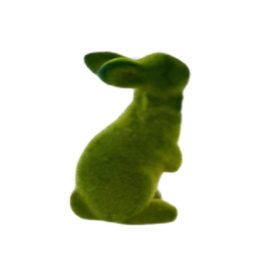 Green Flocked Moss Easter Bunny Farmhouse Decor – Set of 5 (3”–7.5”)