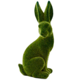 Green Flocked Moss Easter Bunny Farmhouse Decor – Set of 5 (3”–7.5”)