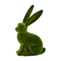 Green Flocked Moss Easter Bunny Farmhouse Decor – Set of 5 (3”–7.5”)
