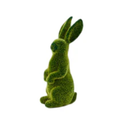Green Flocked Moss Easter Bunny Farmhouse Decor – Set of 5 (3”–7.5”)