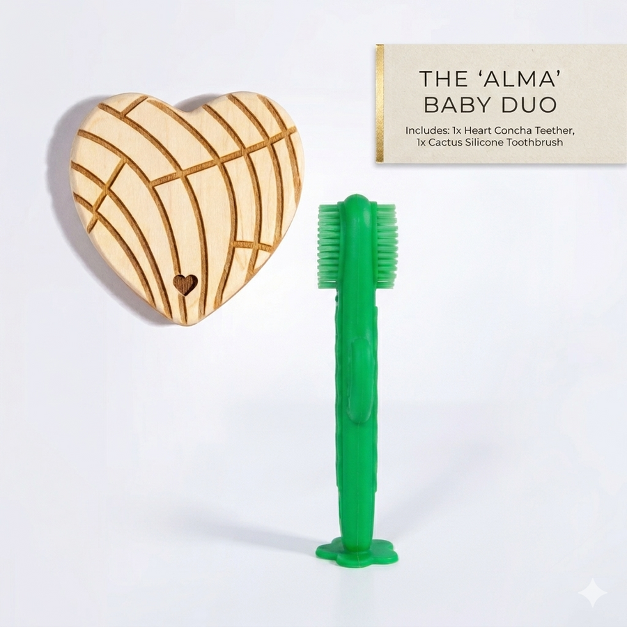 Conchita teether and Cactus (set of 2)Toothbrush "Alma Bundle"