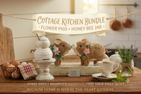 Cottage Kitchen Bundle · Flower Pigs + Honey Bee Jar