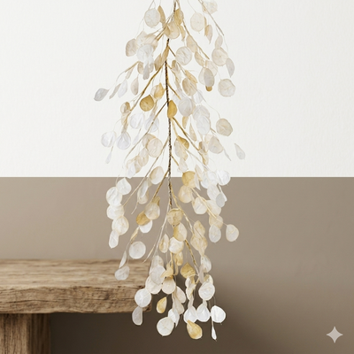 Silver Dollar Eucalyptus Garland | 5.5' Fabric Botanical Accent