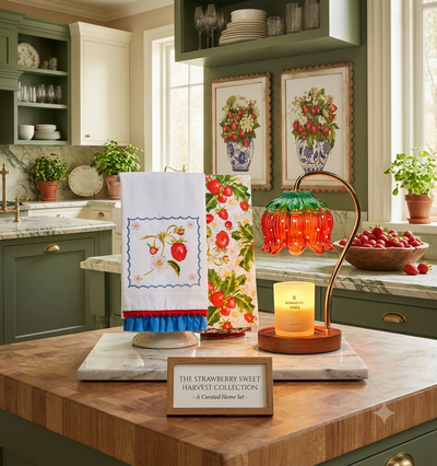 The Strawberry Kitchen Bundle — Warmer Duo, Framed Wall Art & Tea Towels