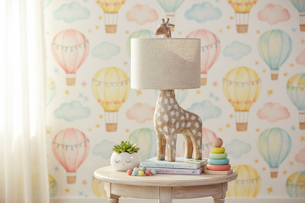 Giraffe Lamp with Shade — Safari Nursery Statement Lamp