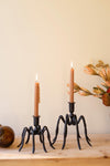Spider Taper Candle Holders, Set of 2 – Halloween Table Decor