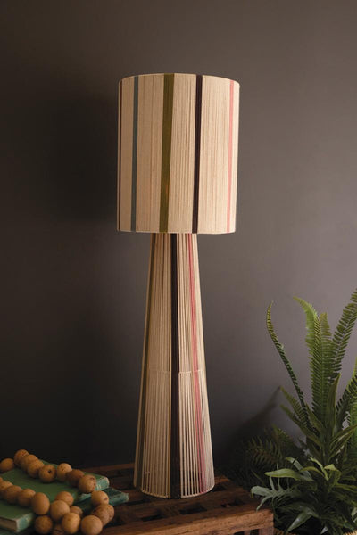 Multi Striped String Table Lamp with Shade