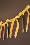 Velvet Bow Garland - Gold - Transitional Holiday Décor