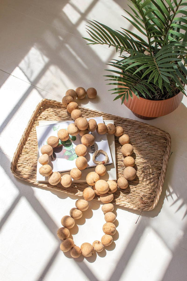 Natural dried gourd ball garland