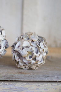 Oyster Shell Sphere – Natural Coastal Table Accent