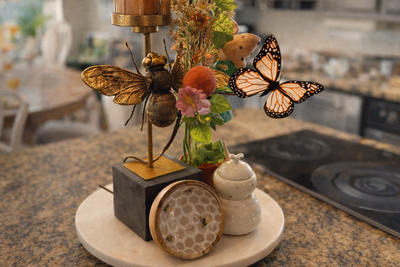 Honey Bee Jar with Dipper