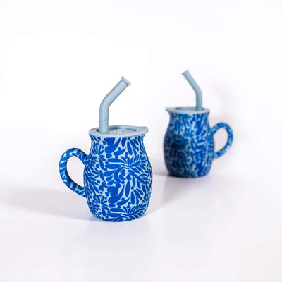 Talavera mugs in blue