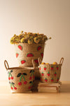 Set of Three Seagrass Baskets - Fruit