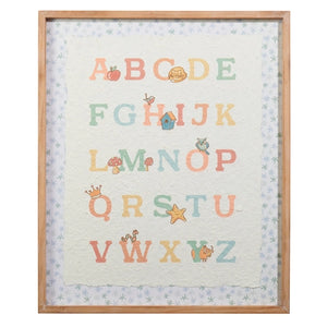 Kinder Alphabet Framed Wall Art — 28" Educational Nursery Print