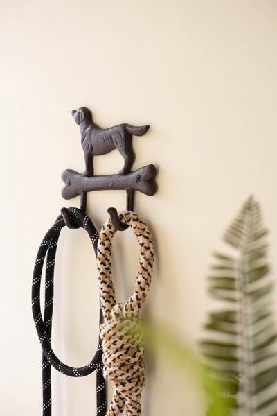 Cast Iron Dog with Bone Wall Hook - view 3