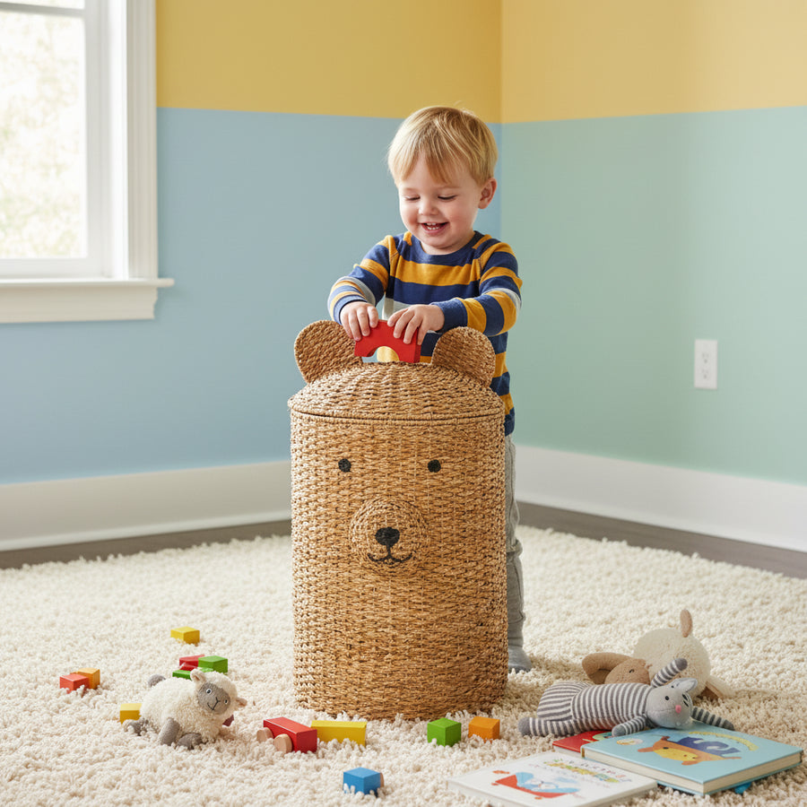Bear Hamper — Charming Storage Basket for Nurseries