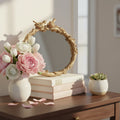 Bird on Branch Oval Mirror — Nature-Inspired Wall Accent