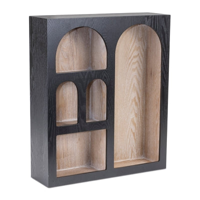 Modern Black Wall Shelf | 19" Floating Storage Shelf
