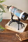Cast Iron Crab Wine Bottle Holder – Coastal Tabletop Wine Display