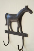 Hammered Iron Horse Head Wall Hook