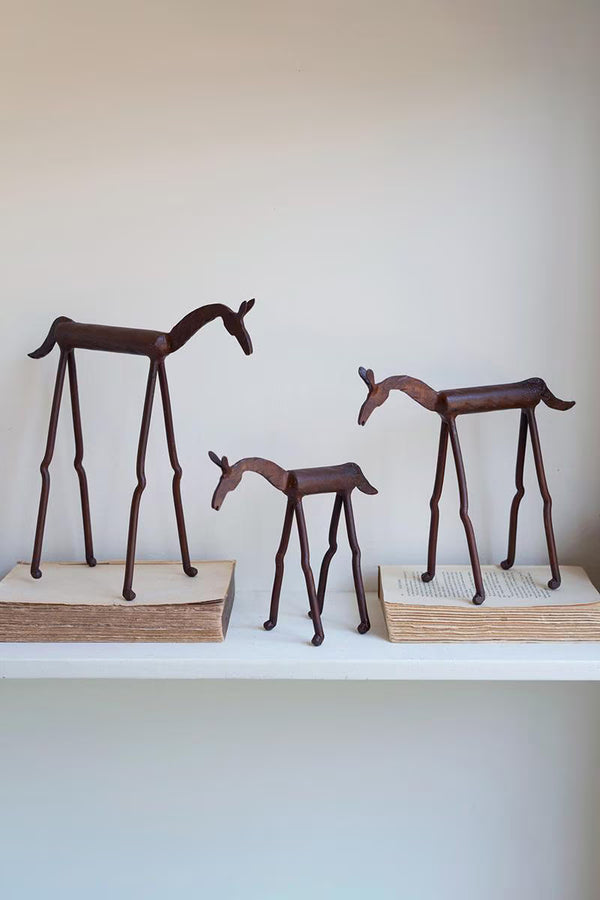 Set of 3 Forged-Iron Horses