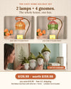 The Cozy Home Holiday Set · 2 Candle Warmer Lamps + 4 Gnomes