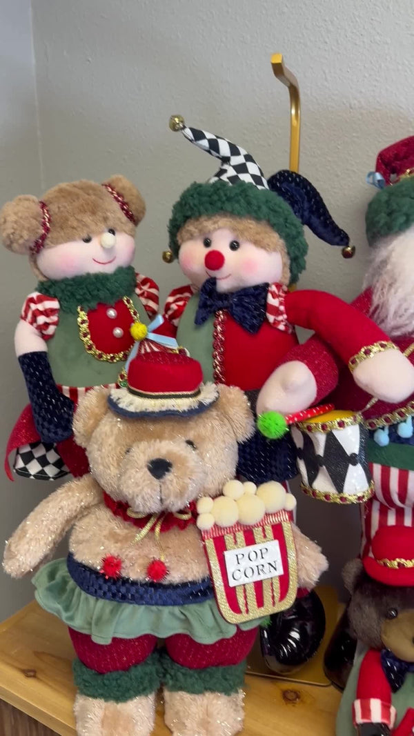 Christmas circus crew lot – bear, jester, Santa and friends