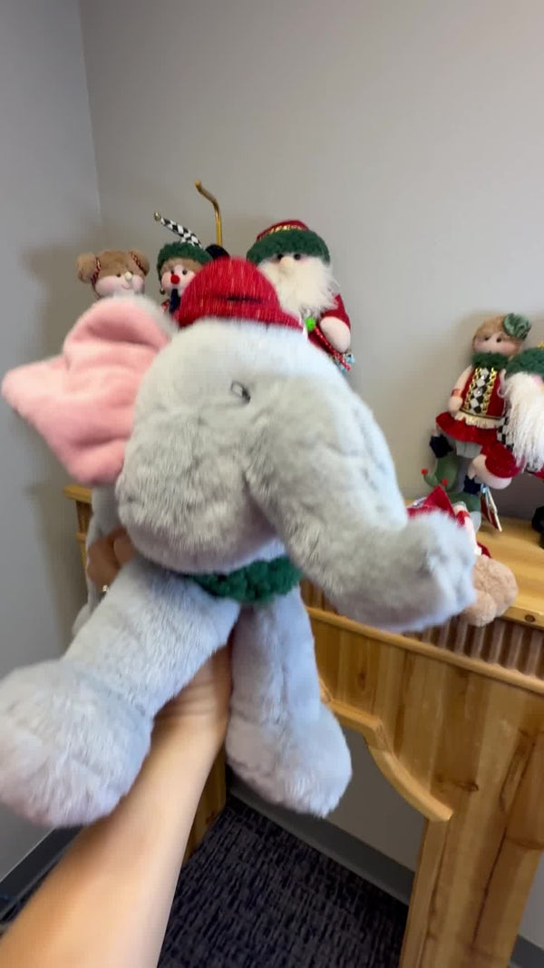 Circus elephant plush with red top hat