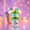 9in Green & Blue Layered Cake Decoration