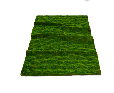 40" x 80" Artificial Moss Mat – Magic Moss "Emerald Isle" Lush Green Faux Icelandic Moss Panel, Trimmable Fabric Backed