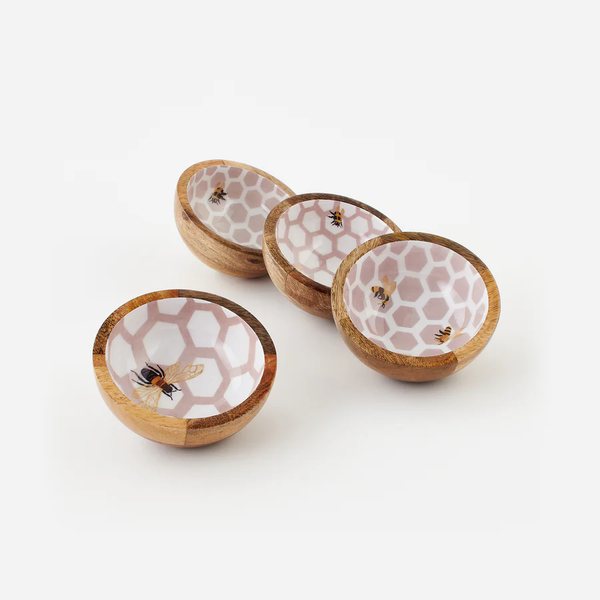 Honey Bee Set - Honey Jar with Dipper + Honey Bee Bowl incl. Servers!