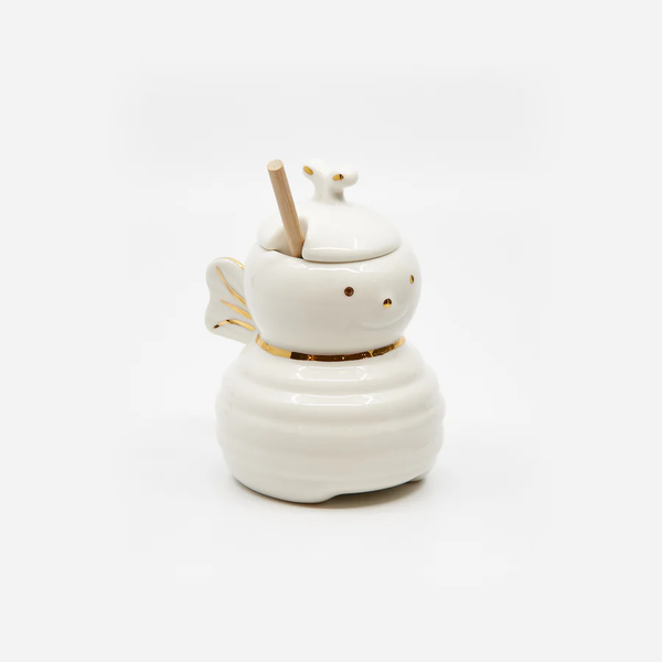 Honey Bee Set - Honey Jar with Dipper + Honey Bee Bowl incl. Servers!