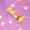 9in Peach & Gold Striped Candy Party Decoration