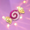 14in Purple & Gold Swirl Candy Party Decoration