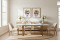 Wild Berry in Vase Scalloped Framed Wall Art — 16" Botanical Print Set of 2