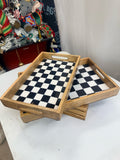 Check nesting trays styled