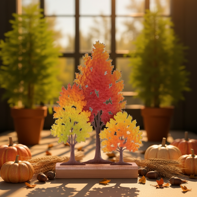 Triple Fall Tree - Fall Scene