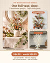 The Woodland Vase Bundle · 2 Mushroom Sprays + 3 White Ferns